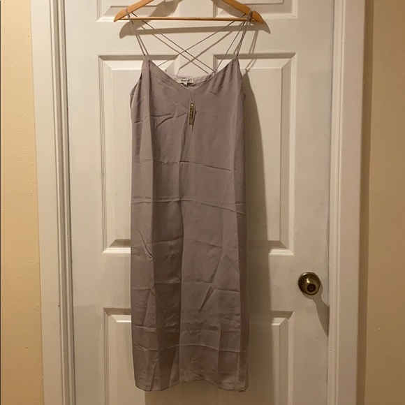 Madewell V-neck silk slip dress - Picture 3 of 10